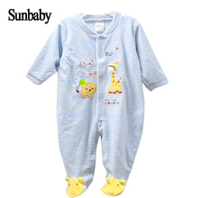 Sunbaby baby boy clothes winter 3d embroidery Long sleeve Fleece newborn baby romper infant clothing Y917 2024 - buy cheap
