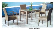 Outdoor Rectangle Glass Rattan Table 4 Chairs Garden Set Amrest and nonarmrest Chairs Leisure Furniture Balcony Gardern Set 2024 - buy cheap