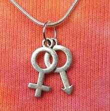 Male& Female Gender Symbol Necklace Pendant Vintage Silver Charm Copper Snake Chain Choker Fashion Jewelry Women Accessories NEW 2024 - buy cheap