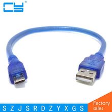 Micro Cable de datos USB 2,0 USB tipo A Micro USB 2,0, blindaje doble macho (lámina + interior trenzado), azul transparente 2024 - compra barato