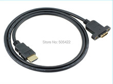 HDMI A 1.4 19pin Male to HDMI A Type Female Extension Cable with Screw Hole Can Lock Panel Mount Cable 200PCS/LOT 2024 - buy cheap