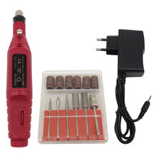 2018 New Nail Drill Set 6bits Professional Electric Manicure Styling Tools Machine Art Pen Pedicure File Shaping Tool 2024 - buy cheap