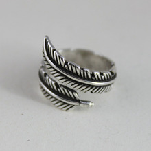 Retro New Arrival New Feather Rings for Women Jewelry Fashion Open Adjustable Finger Ring Free Shipping 2024 - buy cheap