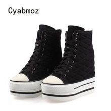 Cyabmoz Women height increasing Shoes Platform Wedge High heels Sneakers Zapatos mujer Tenis feminino Woman Pumps Party Shoes 2024 - buy cheap