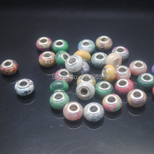 10 unidades, grande buraco de contas de turquesa, cores misturadas, para pulseiras enfeitadas, tamanho: 8x14mm, diâmetro do furo: 5mm 2024 - compre barato