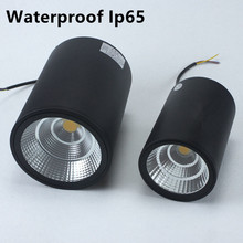 Ip65 à prova dwaterproof água redonda de alta potência conduziu a lâmpada do teto superfície montado 7w 12 20 30 cob luz teto AC90-265V 2024 - compre barato