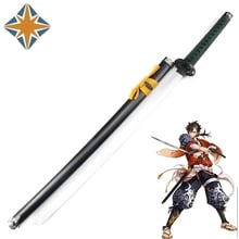 Touken ranbu jogo on-line mutsunokami yoshiyuki espada de madeira cosplay prop samurai fantasia desempenho adereços presentes do dia das bruxas 2024 - compre barato