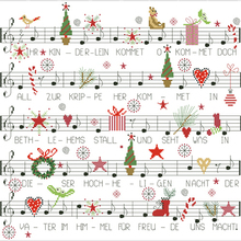 14ct Counted Cotton Cross Stitch Kits Merry Christmas Song Sheet Cartoon European Embroidery Set Needlework With Tools 46*45 cm 2024 - buy cheap