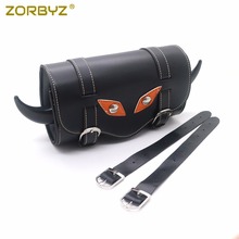 ZORBYZ Motorcycle Saddle bags Faux Leather Handlebar Sissy Bar Saddlebag Tool Side Bag For Harley Honda Kawasaki Suzuki 2024 - buy cheap