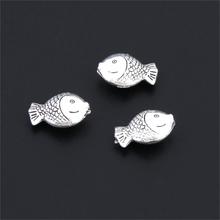 30Pcs  Silver Color Miniature Goldfish Charms Animal Pendant Making Handmade  Earrings Jewelry Accessories 11X8mm A3231 2024 - buy cheap