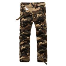 Pantalones militares de camuflaje con múltiples bolsillos para hombre, pantalones Cargo 100% de algodón, rectos de marca de alta calidad 2024 - compra barato