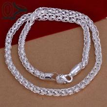 New Design!!Wholesale Silver Plated Necklace & Pendant,Fashion Jewelry Accessories,Mens Twisted Rope Silver Chain Necklaces 2024 - buy cheap