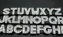 Lote de 260 unidades de diamantes de imitación, de 8mm A-Z, letras deslizantes, alfabeto artesanal, venta al por mayor 2024 - compra barato