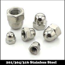 M8 M10 M12 M8*1 M8x1 M10*1 M10x1 M12*1 M12x1 304 Stainless Steel Fine Thread Decorate Nuts Hexagon Hex Domed Cap Cover Acorn Nut 2024 - buy cheap