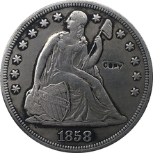 Копия монеты на 1858 человек 2024 - купить недорого