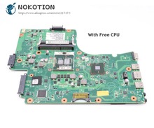 Материнская плата NOKOTION V000225000 для ноутбука Toshiba Satellite C655, материнская плата 6050A2355202 HM55 DDR3, бесплатный ЦП 2024 - купить недорого