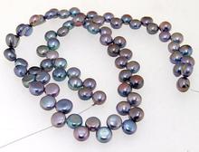 Jewelrystore-Cuentas sueltas de perlas cultivadas en agua dulce negra, joyería de perlas reales de 6-7mm, LC3-107 2024 - compra barato