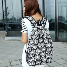 Girl Canvas Backpack Travel #A Mustache Tiger Gym Owl School Bags Satchel 2024 - compra barato