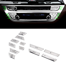 Car Styling ABS Chrome Center Console Air Condition Switch Buttons Cover Sticker Trim For BMW 5 Series 2018 528 530 G30 540li 2024 - buy cheap