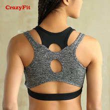 CrazyFit 2018 Push Up Womens Sports Top Bra Brassiere Sport Fitness Workout High Impact Running Gym Female Activewear Sports Bra 2024 - buy cheap