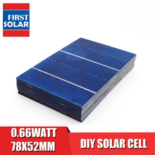 Panel Solar fotovoltaico de silicio policristalino, células solares de 0,66 V, 0,5 W, 78x52mm, 50 Uds. 2024 - compra barato