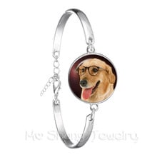 Popular Dog Bracelet Trendy 18mm Glass Cabochon Pug Photo Animal Silver Plated Bangle For Friends Christmas Party Jewelry 2024 - buy cheap