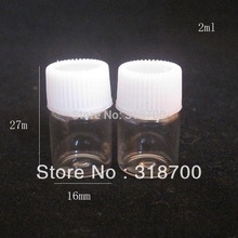 500 X 2ml Mini Glass Bottle With Plastic Cap Insert,2CC Sample Vials,Screw nNck Glass Vial For Essential Oil Use 2024 - buy cheap