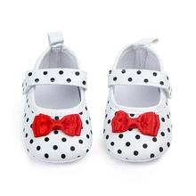 Baby Girl Shoes Toddler Infant Anti-slip Polka Dot PU First Walkers Shoes Kids Footwear Shoes Girls 2024 - buy cheap