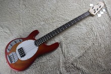 High Quality Left Handed Cherry Red Music Man Sting Ray 4 String electric Bass Guitar with  active pickups 9V battery 14-424 2024 - buy cheap