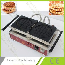 Máquina redonda de hierro para hacer waffles, accesorio antiadherente comercial de 110V y 220V, con forma de rejilla para raqueta de tenis, Donut, Krispy Kreme y 2024 - compra barato