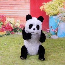 plastic&furs sitting pose giant panda model about 32x20cm artificial panda handicraft prop home garden decoration gift d2357 2024 - buy cheap