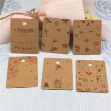 100Pcs New Listing Various Patterns 5*4cm Multi Design Earring Display Card Packaging Card Square Jewelry Card Hang Card Print 2024 - buy cheap