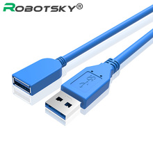 Синий цвет 0,3 м супер скорость USB3.0 Удлинительный кабель, A-Male A женский удлинитель кабеля для передачи данных для u-диска Беспроводной сетевой принтер 2024 - купить недорого