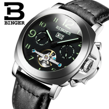 Genuine Switzerland BINGER Brand Men automatic mechanical luminous waterproof sports Chronograph calendar military watch 2024 - buy cheap