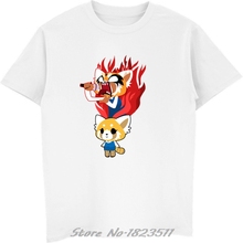 Summer New Funny Aggretsuko T Shirt Men Aggretsuko Tshirt Male Fashion Cartoon Red Panda Retsuko T-shirt Camisetas Hombre 2024 - buy cheap