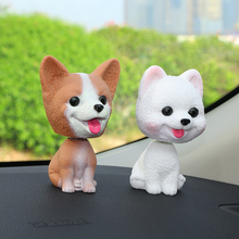 Car Decoration Emulational Teddy Dog Cartoon Shaking Head Doll Adornment Toy Auto  Interior Dashboard Ornament Accessory Gifts 2024 - buy cheap