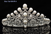 Austrian Crystal Pearl Bridal Wedding Tiara Crown Hair Accessories Quinceanera Tiaras and Crowns Head Piece 4001R1 2024 - buy cheap