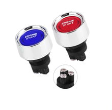 Off-(on) 3 terminais de parafuso, lâmpada led azul vermelha, botão de ignição de partida, motor automotivo, interruptor de pressão dc 12v 50a, motocicleta 22mm