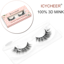 ICYCHEER Fashion 3D Mink Natural Thick Fake Eyelashes Black Handmade Mussy Soft Eye Lashes 2024 - buy cheap
