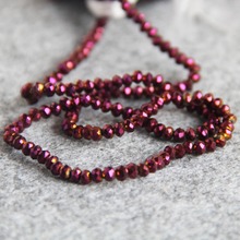 Hot New For Necklace Bracelet 3*4mm Faceted Purple AB+ Colorful Glass Crystal Beads Stone Beads Loose 150PCS DIY Jewelry Making 2024 - buy cheap