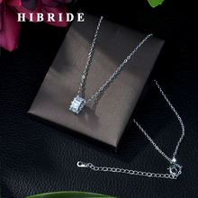 Hibride модные ожерелья золотого цвета Подвески с цветком и прозрачными кристаллами циркония Ожерелья для женщин ювелирные изделия P01 2024 - купить недорого