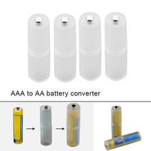 Conversor de bateria aaa para tamanho aa, 4 unidades, adaptador, suporte de baterias, case durável 2024 - compre barato
