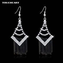 TOUCHEART Fashion Silver color tassel Drop dangle Earrings With Austrian Crystal Classic wedding earrings for women SER150121 2024 - buy cheap