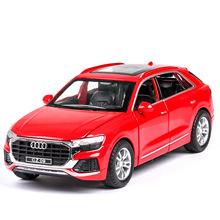 1:32 diecast alloy car model Q8 SUV simulation sound and light pull back car children's toy car ornaments collection gift 2024 - buy cheap