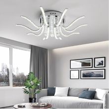 Хромированный современный потолочный светильник креативный простой светодиодный светильник спальня балкон гостиная освещение 2024 - купить недорого