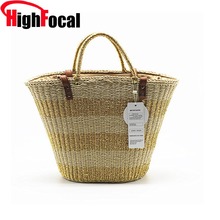 New Capacity Straw Bags Women Handmade Woven Basket Bolsa Tote Summer Bohemian Beach Bags Luxury Brand canvas Lady Handbags 2024 - buy cheap