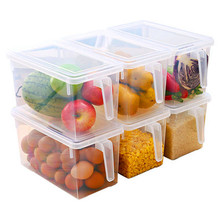 Plastic Storage Bins Refrigerator Storage Box Food Storage Containers With Lid for Kitchen Fridge Cabinet Freezer Desk Organizer 2024 - buy cheap
