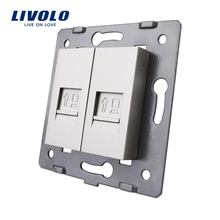 Manufacture Livolo,The Base Of  Socket /Outlet /Plug For DIY Product, 2 Gangs internet Socket RJ45 2024 - buy cheap