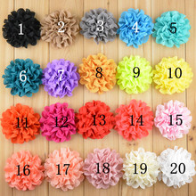 120pcs/lot 8cm 20colors Handmade Blossom Eyelet Flowers For Children Hair Accessories Diy Fabric Flowers For Kids Headbands 2024 - buy cheap