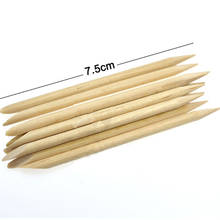 10pcs/lot 7.5cm Nail Art Orange Sticks Wood Cuticle Pusher Cuticle Remover for Manicures Nail Tools SATR02 2024 - buy cheap